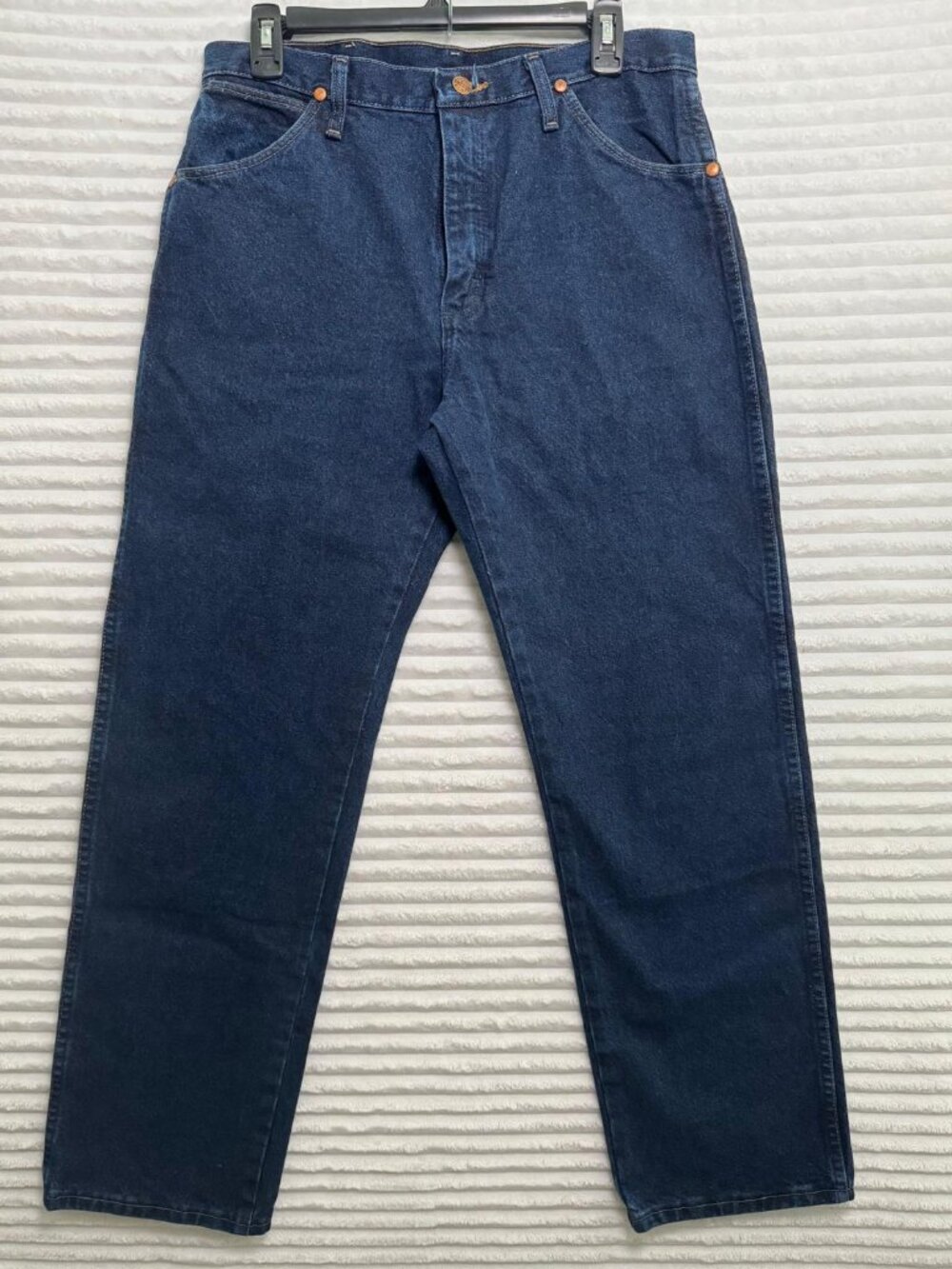 Wrangler Cowboy Cut Men's Regular Fit Straight Leg Dark Wash Blue Denim Jeans